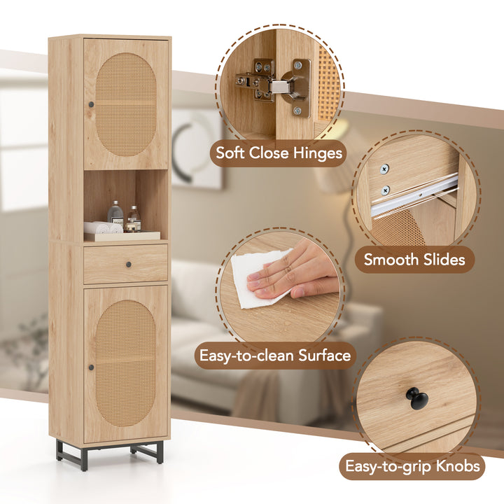 Giantex 67" Tall Bathroom Cabinet