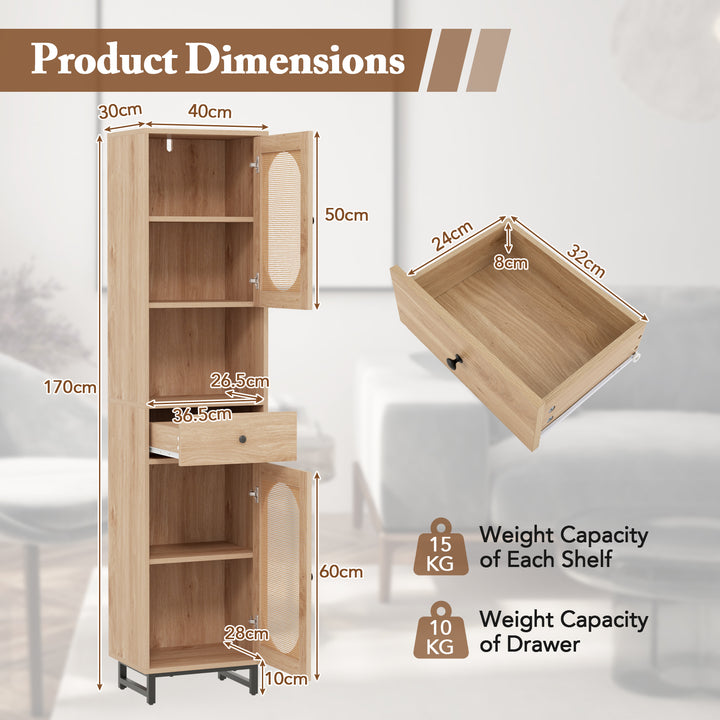 Giantex 67" Tall Bathroom Cabinet
