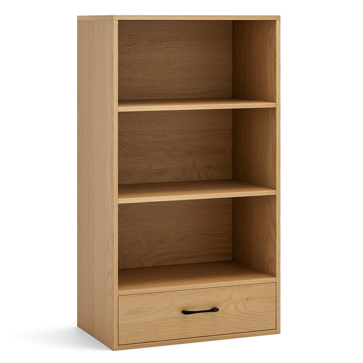 Giantex 4 Tier Bookcase with Drawer, 48" Tall Floor Standing Organizer Display Storage Shelves with Anti-toppling Device