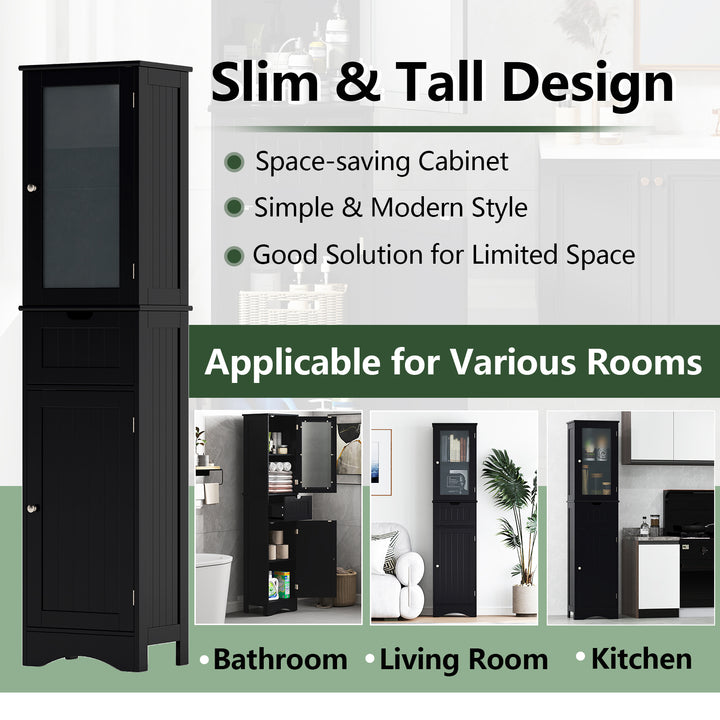 Giantex Freestanding Bathroom Storage Cabinet