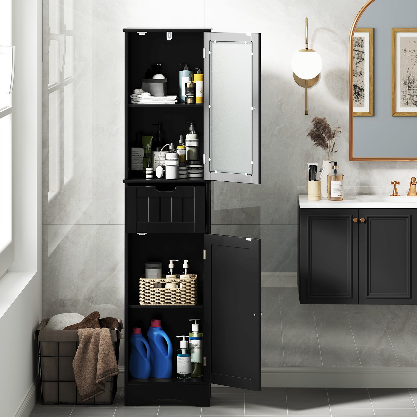 Giantex Freestanding Bathroom Storage Cabinet