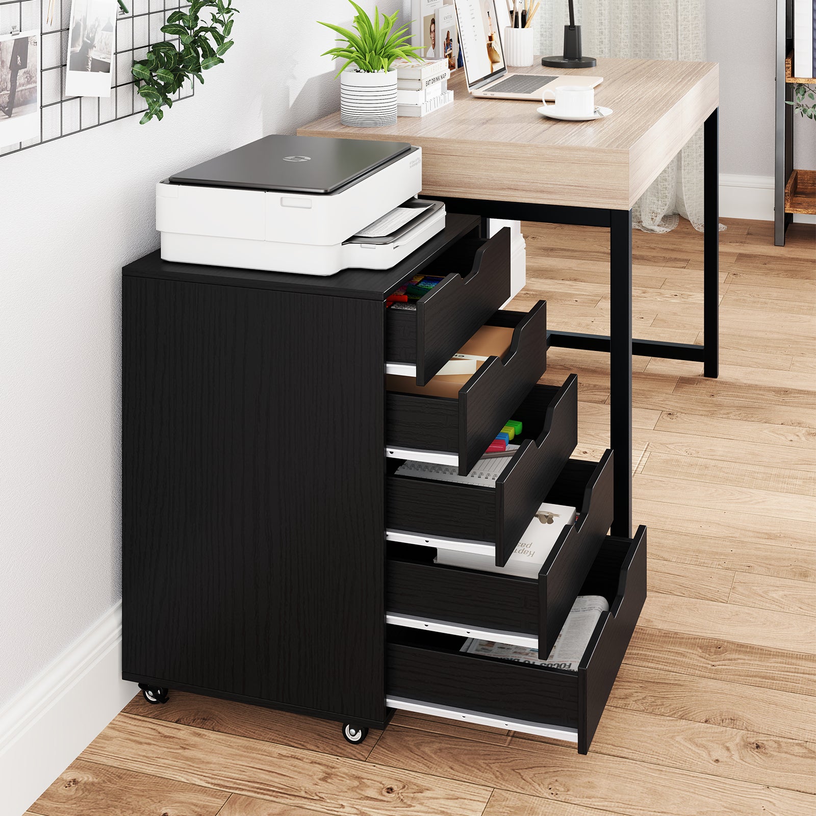 Drawers Cabinet Mobile Lateral Filing Organizer