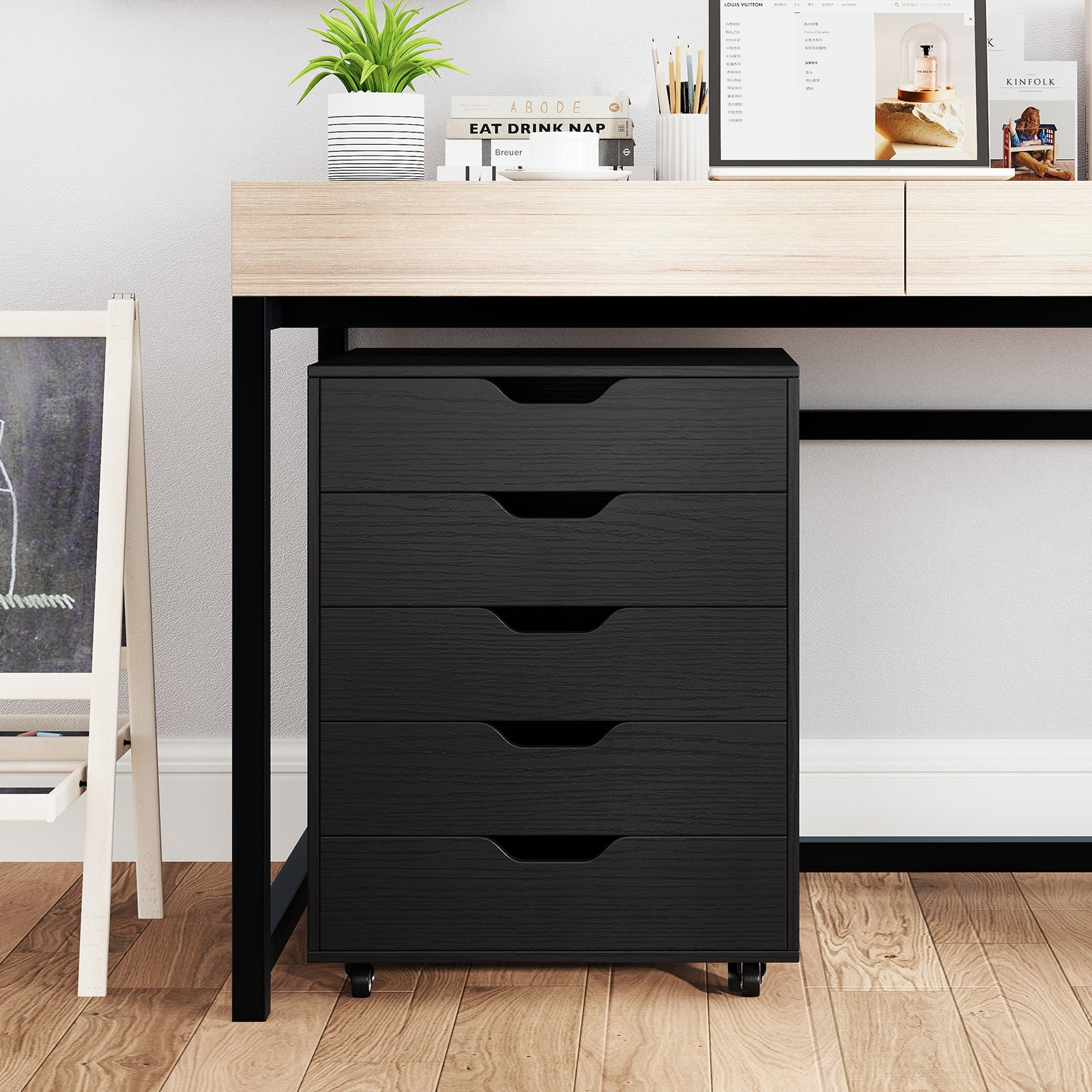 Drawers Cabinet Mobile Lateral Filing Organizer