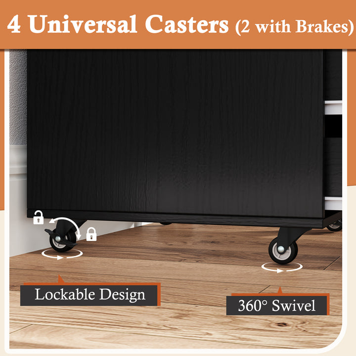 Drawers Cabinet Mobile Lateral Filing Organizer
