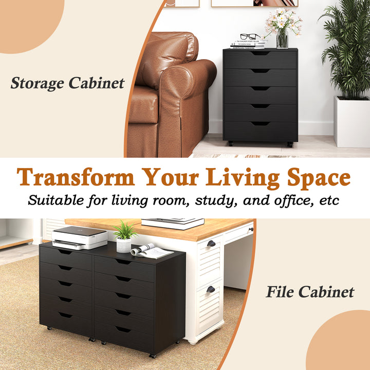 Drawers Cabinet Mobile Lateral Filing Organizer