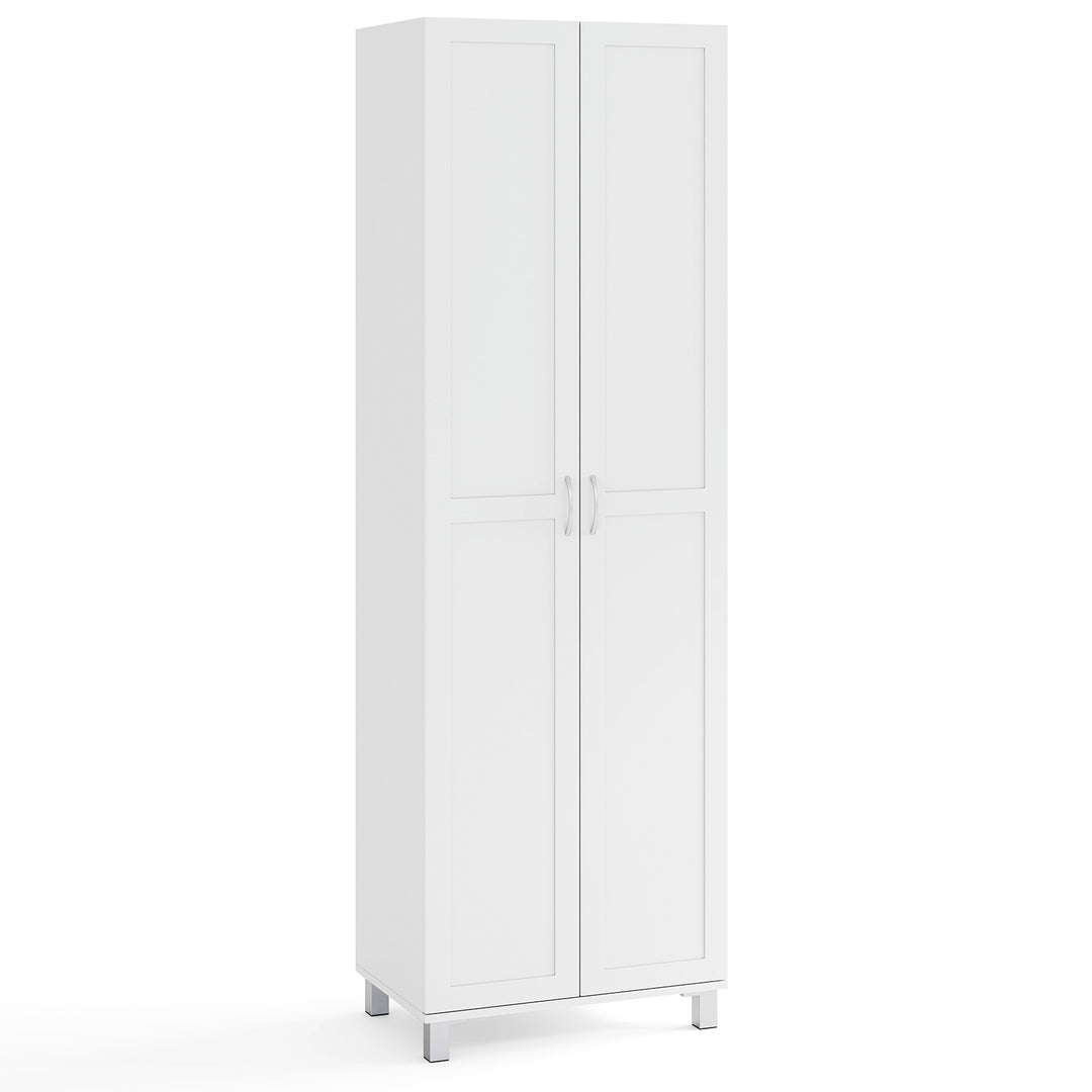 Giantex 74” Tall Wooden Storage Cabinet with 2 Doors