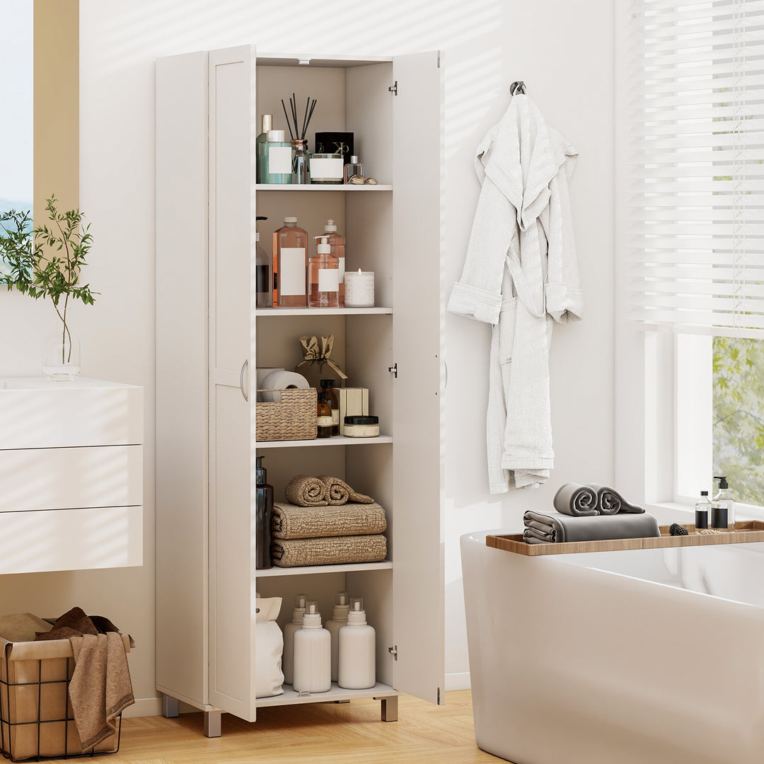 Giantex 74” Tall Wooden Storage Cabinet with 2 Doors