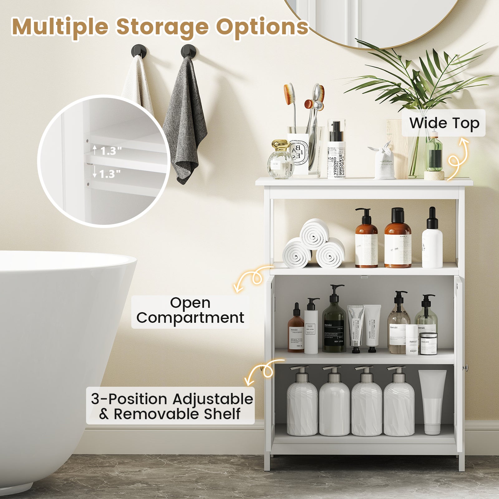 Giantex Bathroom Storage Cabinet