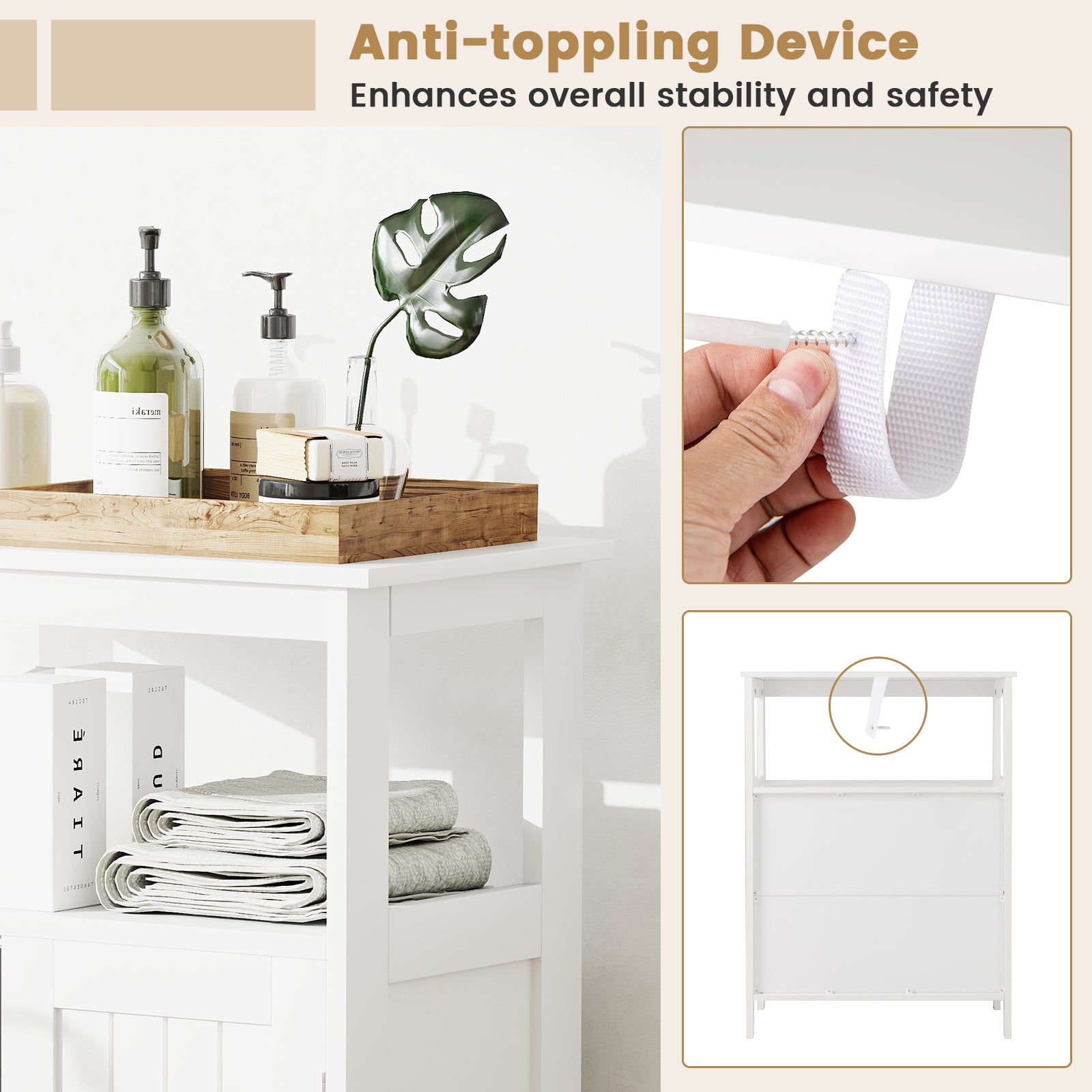 Giantex Bathroom Storage Cabinet