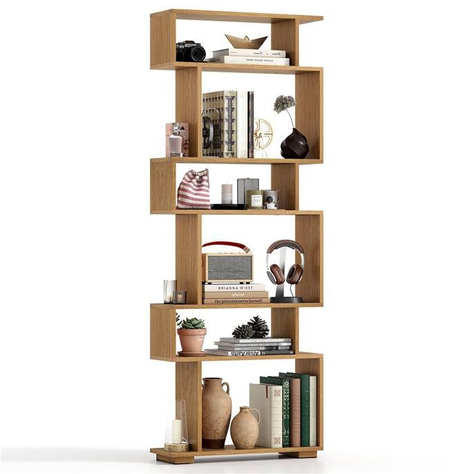 Giantex S Shaped Bookcase with 2 Anti Tipping Kits