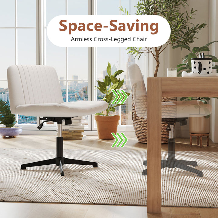 Giantex Armless Cross Legged Office Chair for Home