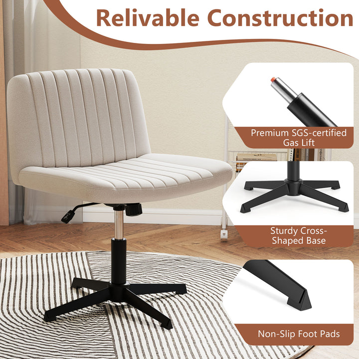 Giantex Armless Cross Legged Office Chair for Home