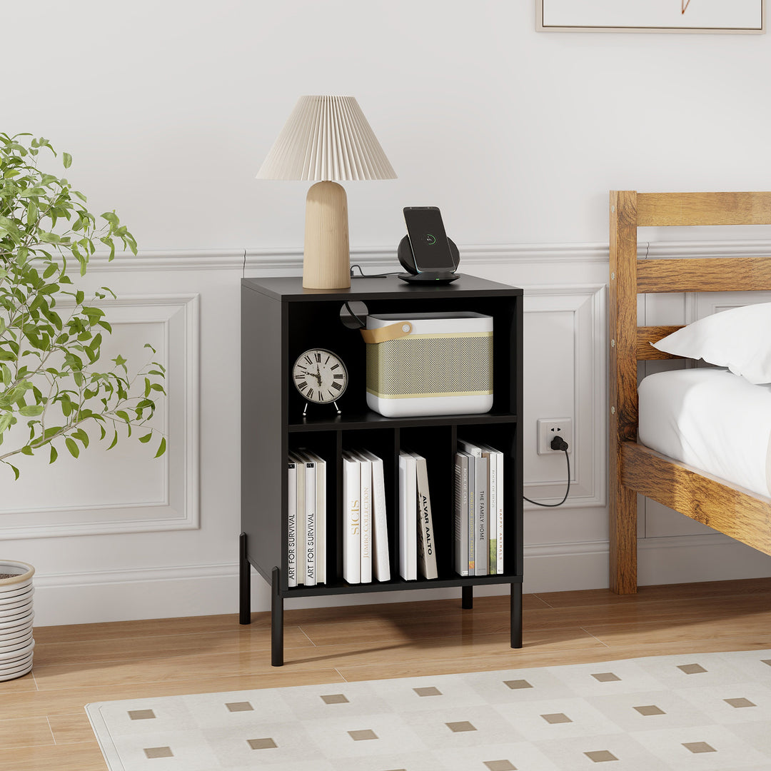 Giantex Record Player Stand with Charging Station