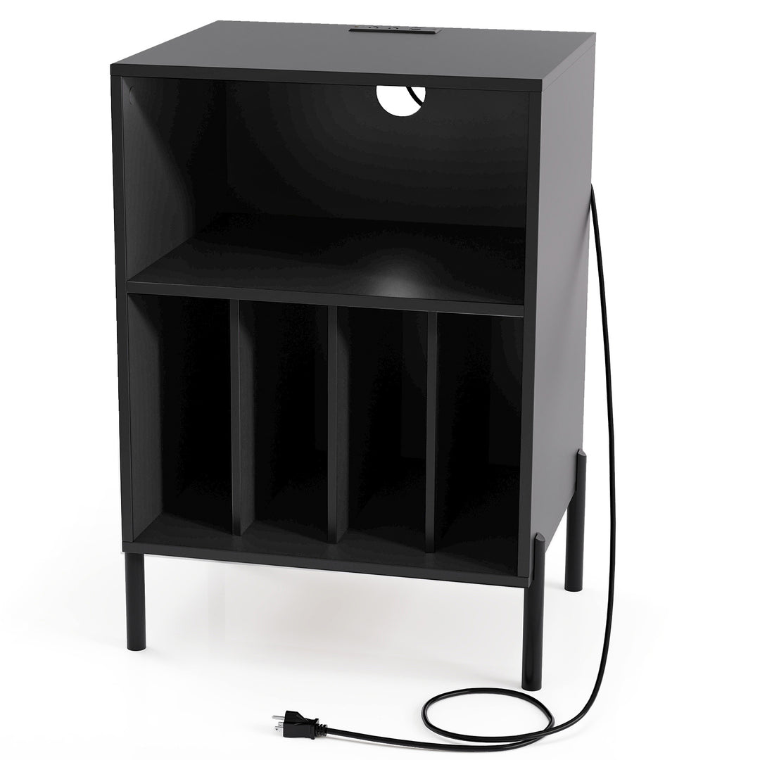 Giantex Record Player Stand with Charging Station