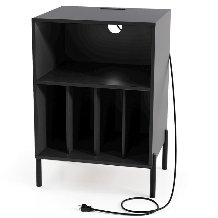Giantex Record Player Stand with Charging Station