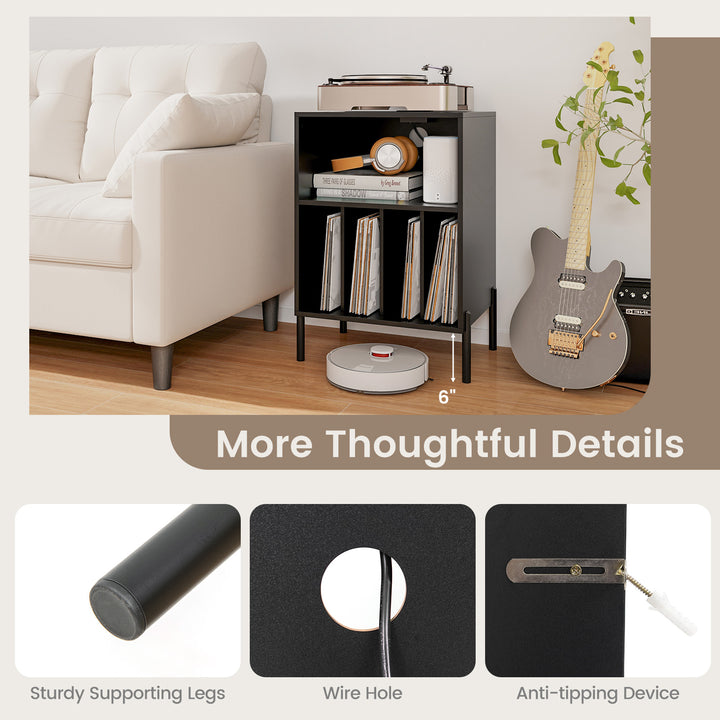 Giantex Record Player Stand with Charging Station