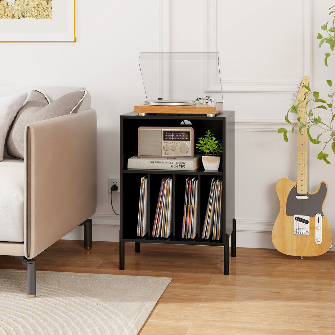 Giantex Record Player Stand with Charging Station
