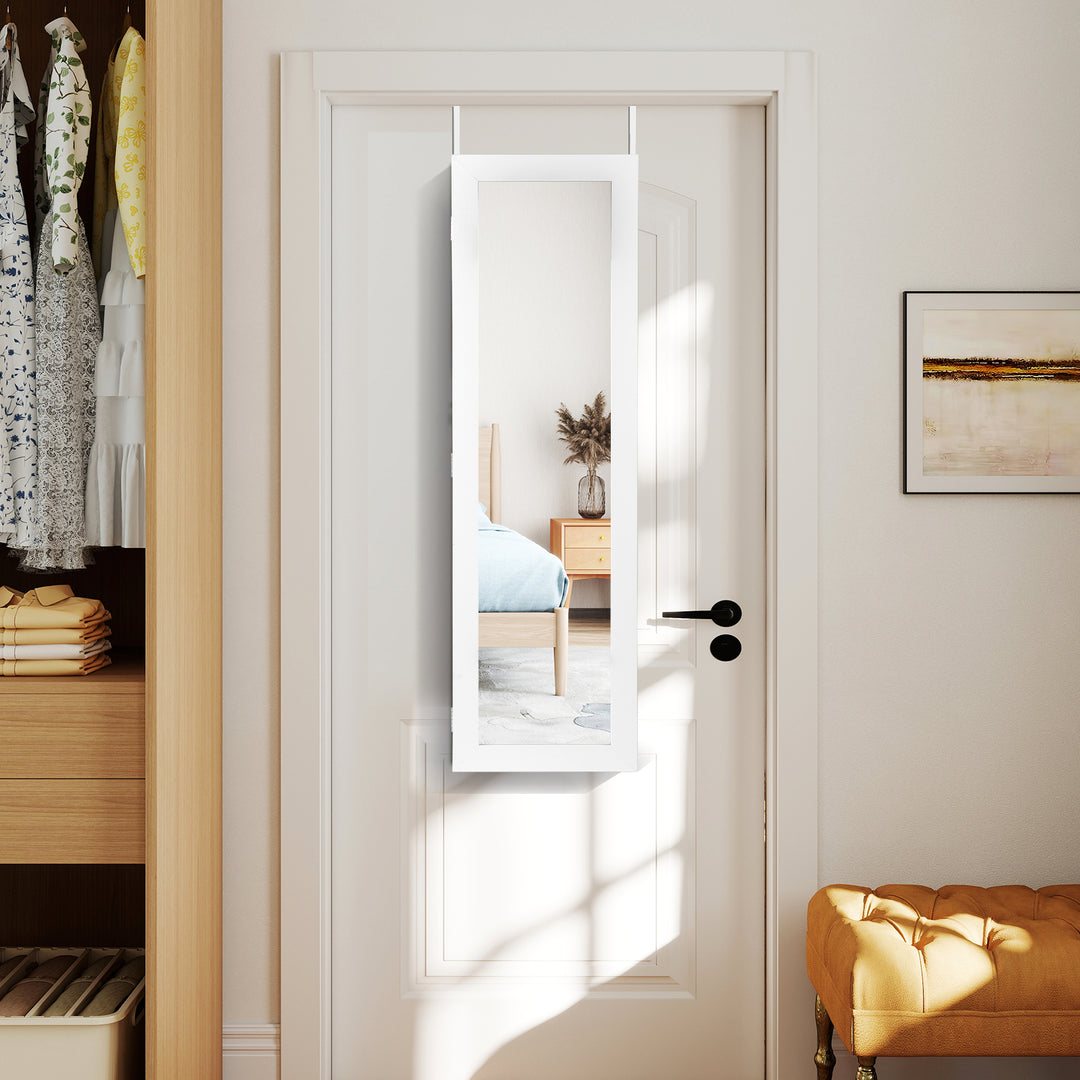 Giantex Wall Door Mounted Jewelry Armoire Cabinet with Full-length Mirror