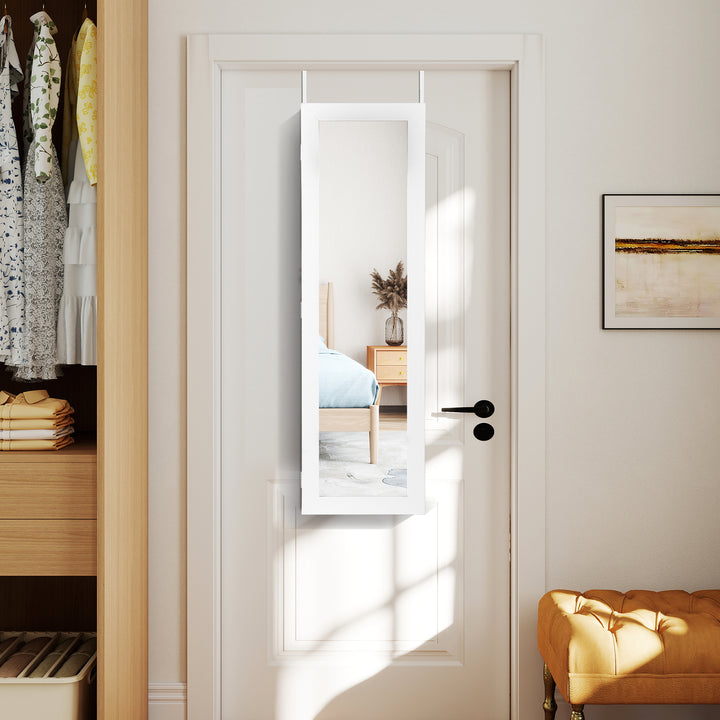 Giantex Wall Door Mounted Jewelry Armoire Cabinet with Full-length Mirror
