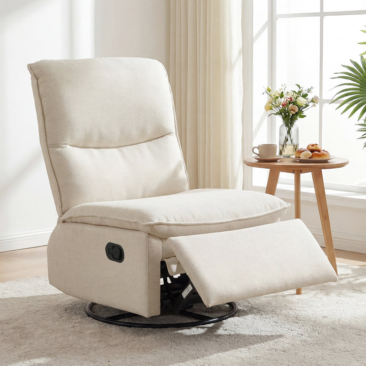 Giantex Swivel Rocking Recliner | 360° Reclining Rocker Chair with Adjustable Cushioned Back
