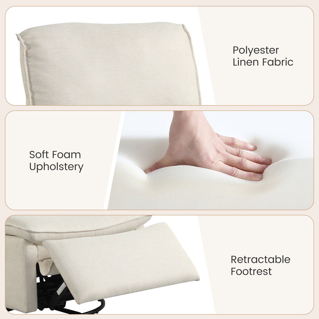 Giantex Swivel Rocking Recliner | 360° Reclining Rocker Chair with Adjustable Cushioned Back
