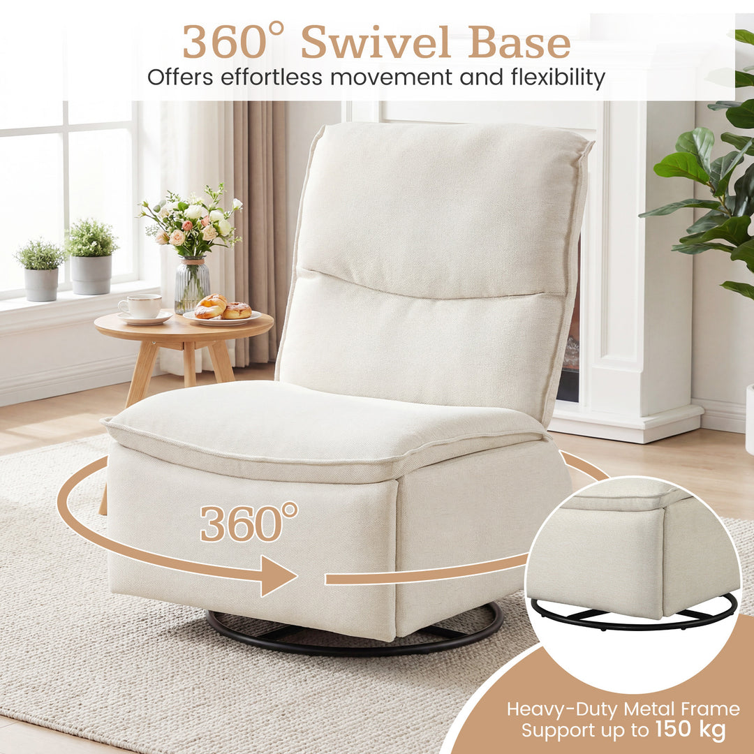 Giantex Swivel Rocking Recliner | 360° Reclining Rocker Chair with Adjustable Cushioned Back