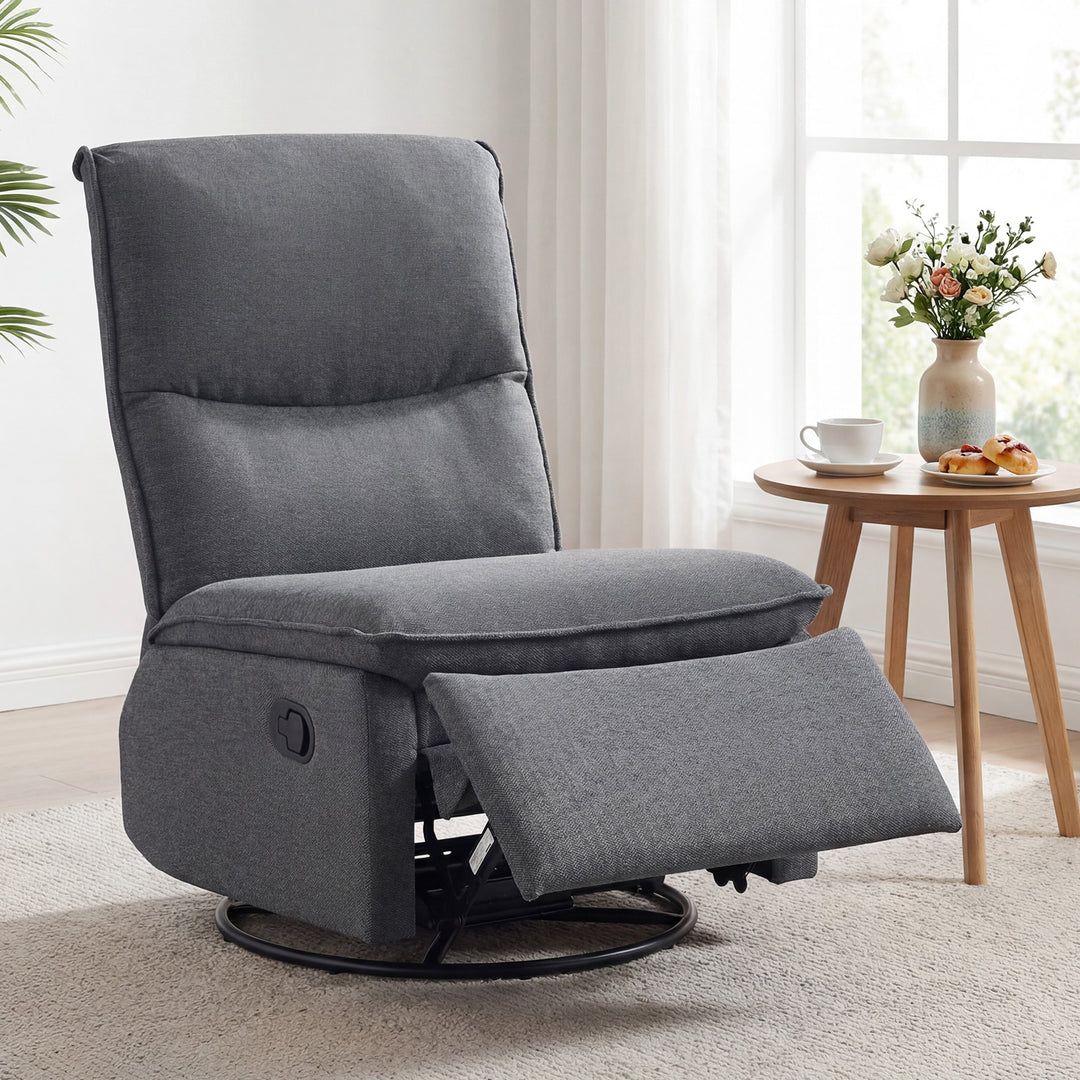 Giantex Swivel Rocking Recliner | 360° Reclining Rocker Chair with Adjustable Cushioned Back