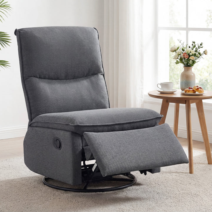 Giantex Swivel Rocking Recliner | 360° Reclining Rocker Chair with Adjustable Cushioned Back