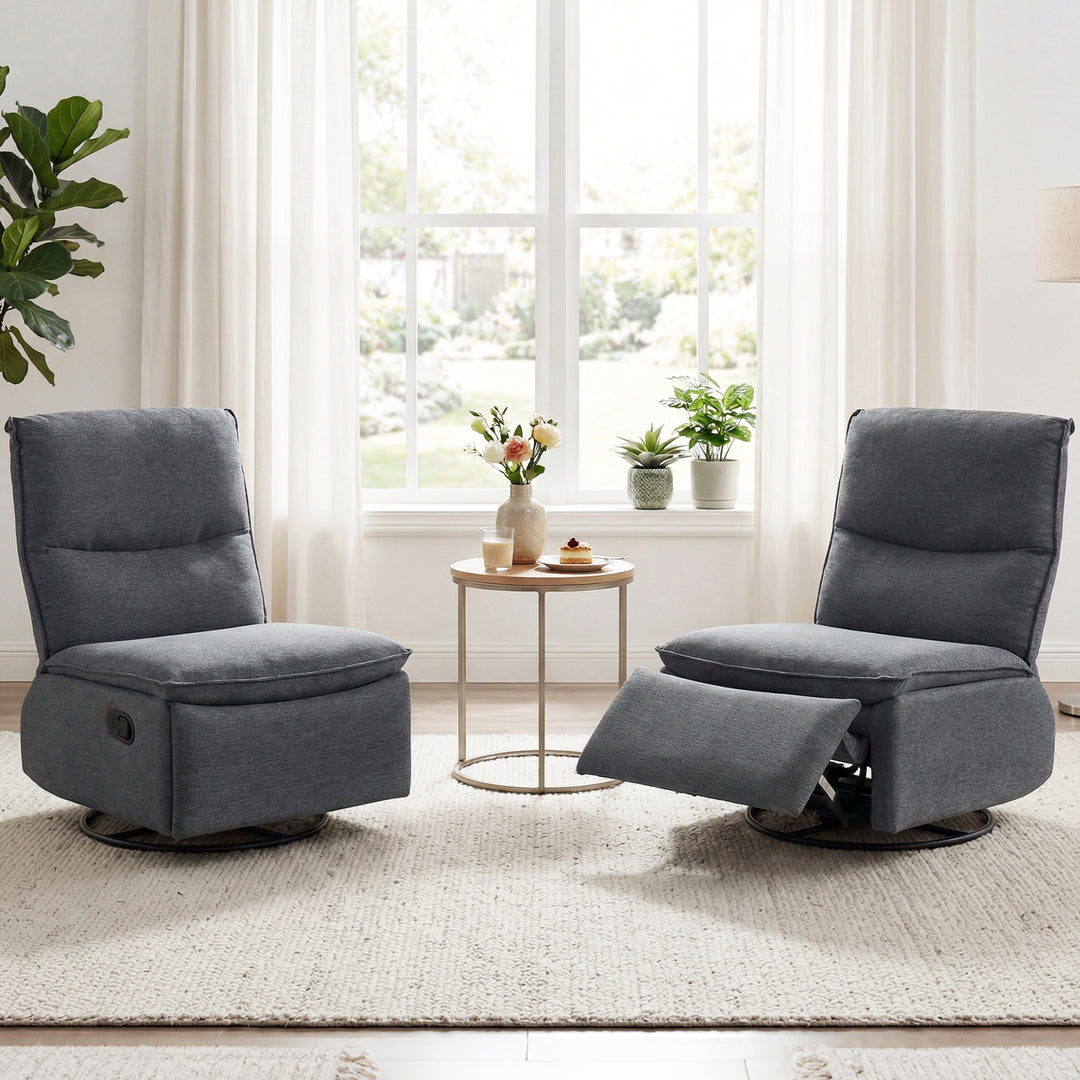 Giantex Swivel Rocking Recliner | 360° Reclining Rocker Chair with Adjustable Cushioned Back