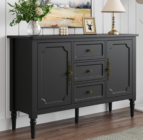 GIANTEX 47" Buffet Cabinet with Storage  3-Drawer Sideboard Cabinet