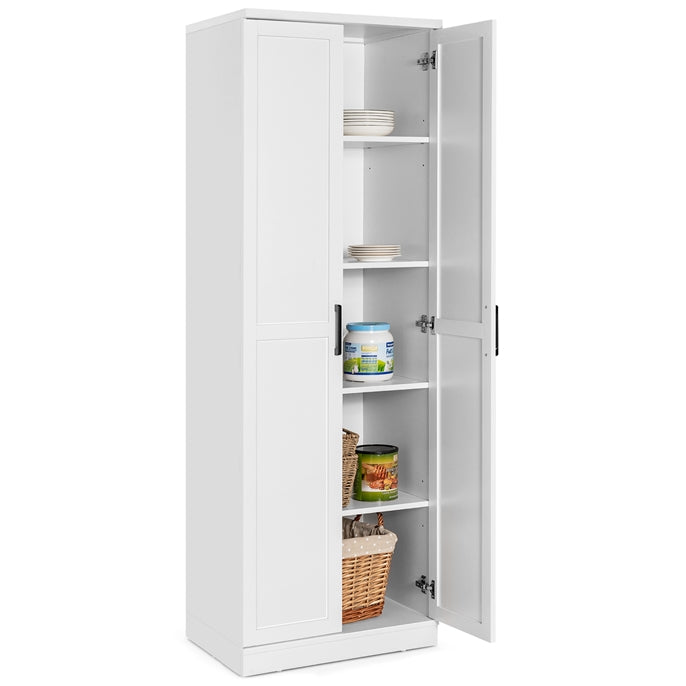 Giantex 70" Tall Wooden Storage Cabinet with 2 Doors and 5 Adjustable Shelves