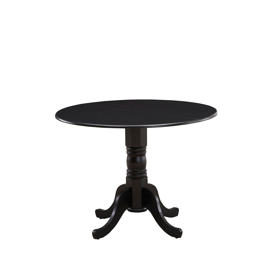 Giantex Wooden Dining Table, Dining Table with 40" D Round Tabletop & Curved Trestle Legs