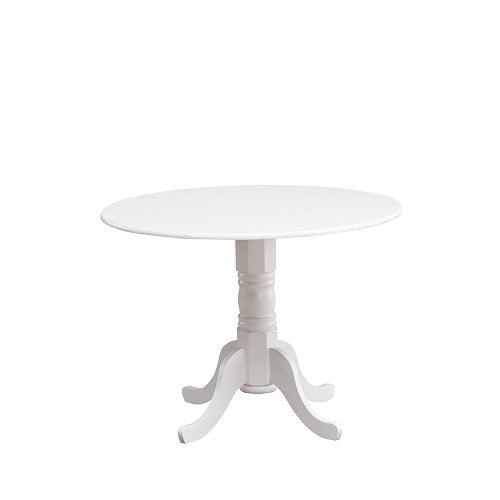 Giantex Wooden Dining Table, Dining Table with 40" D Round Tabletop & Curved Trestle Legs