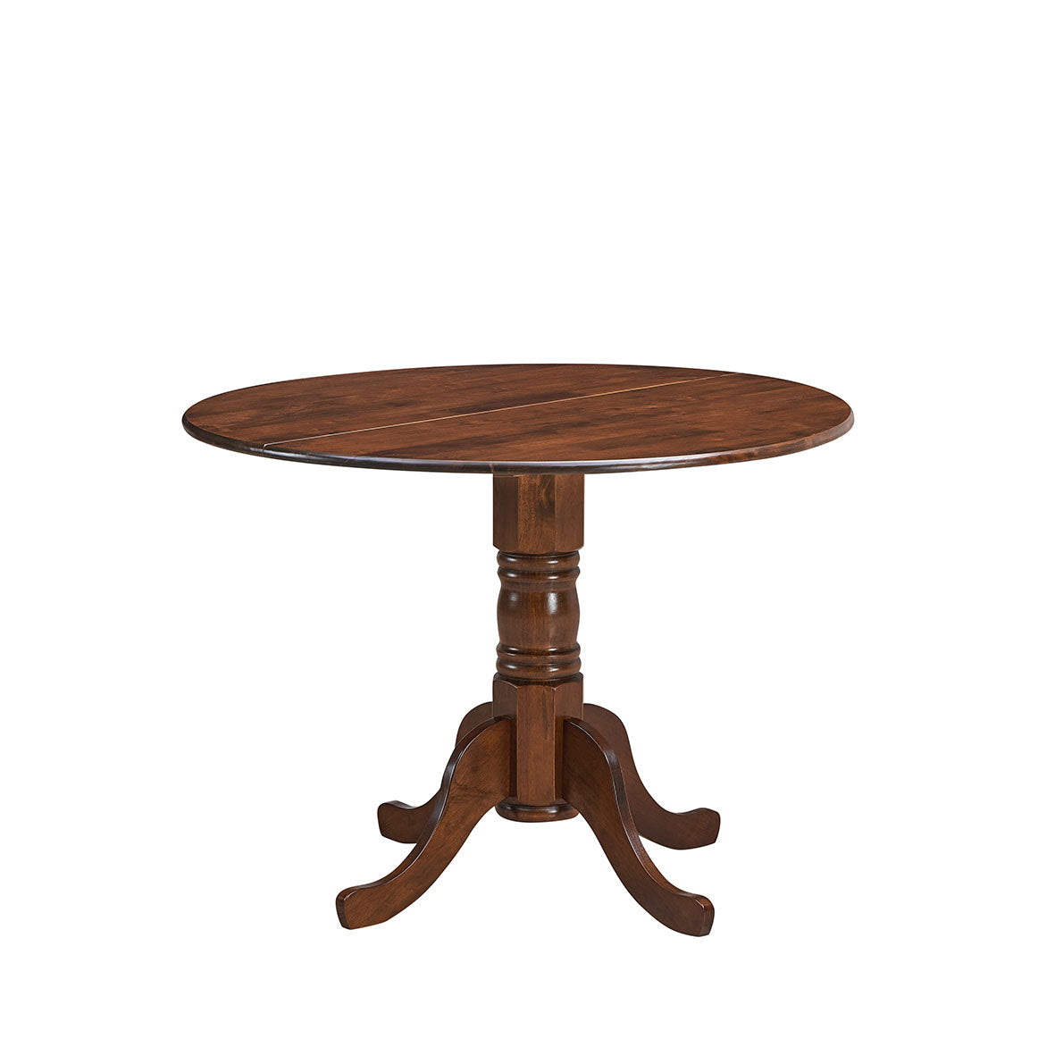 Giantex Wooden Dining Table, Dining Table with 40" D Round Tabletop & Curved Trestle Legs