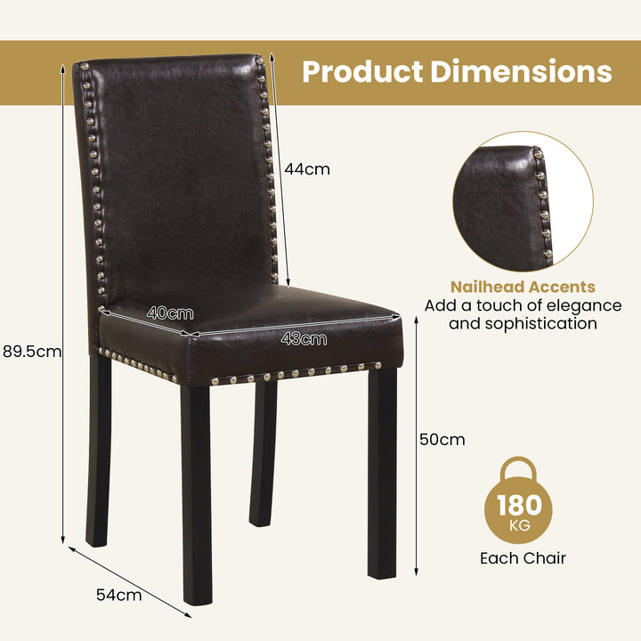 Giantex Dining Chairs Set of 2/4 with Solid Rubber &amp; Bent Wood Legs