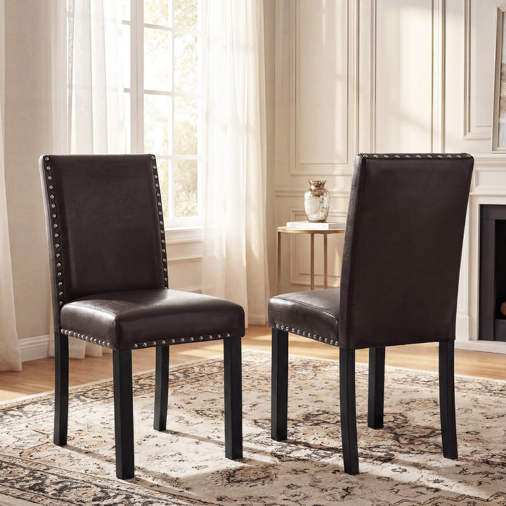 Giantex Dining Chairs Set of 2/4 with Solid Rubber &amp; Bent Wood Legs