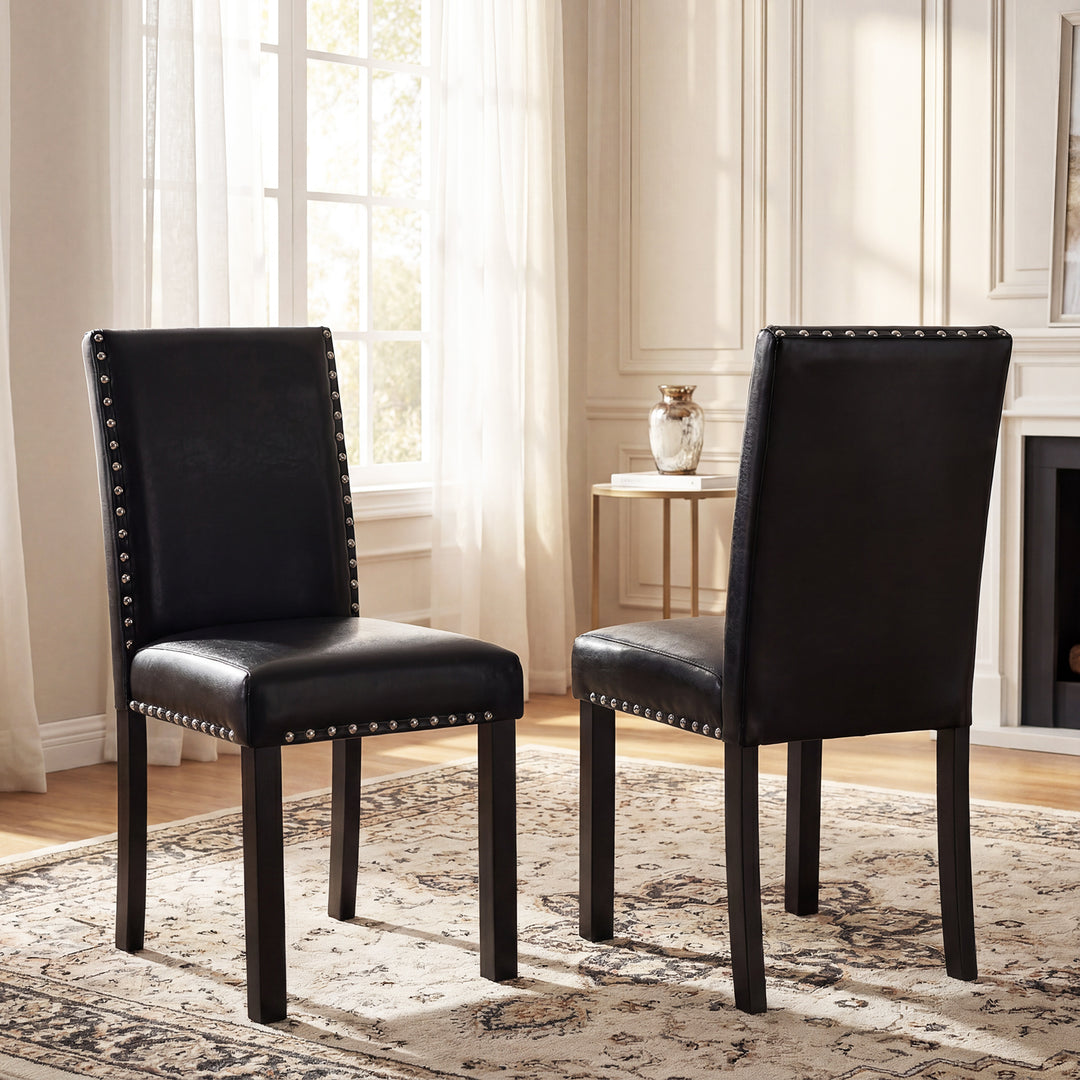 Giantex Dining Chairs Set of 2/4 with Solid Rubber &amp; Bent Wood Legs