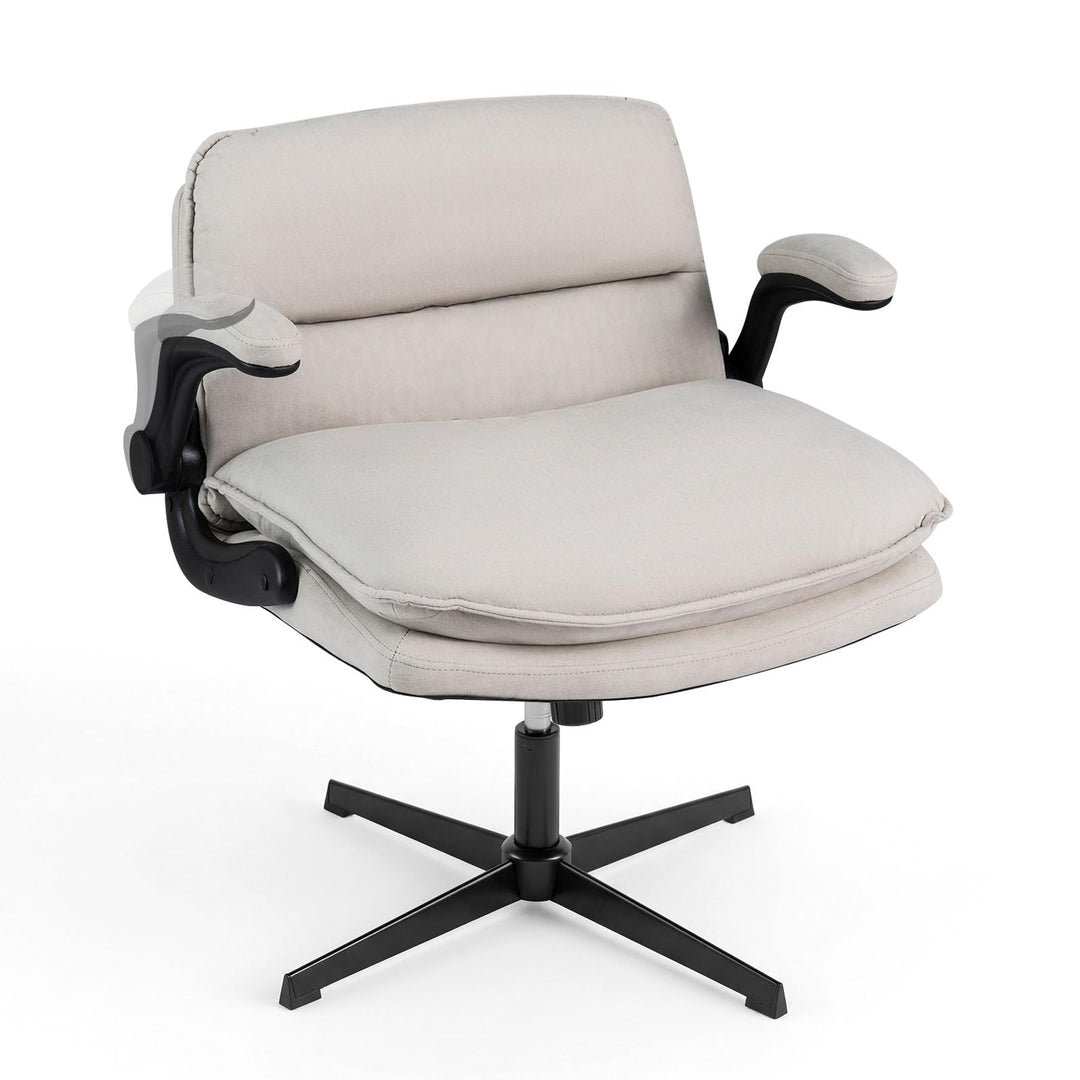 Giantex Ergonomic Cross Legged Office Desk Chair w/Wide Thick Padded Seat