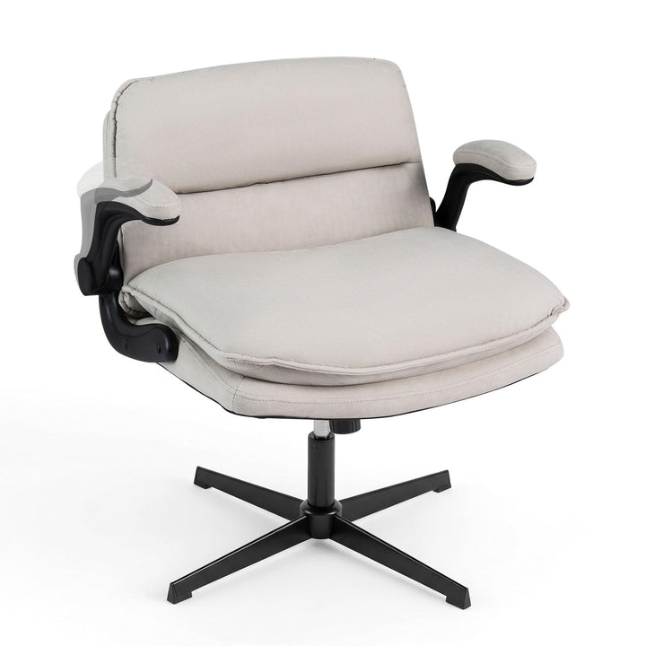 Giantex Ergonomic Cross Legged Office Desk Chair w/Wide Thick Padded Seat