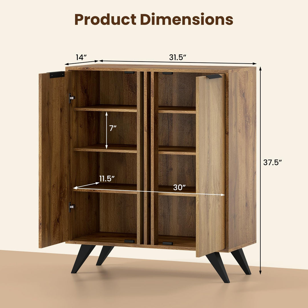 Giantex Shoe Storage Cabinet with 2 Doors