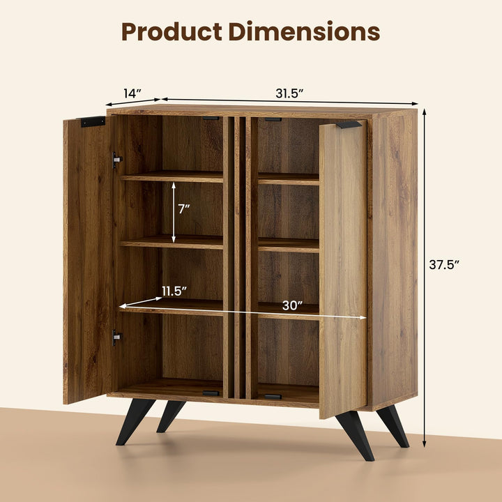 Giantex Shoe Storage Cabinet with 2 Doors