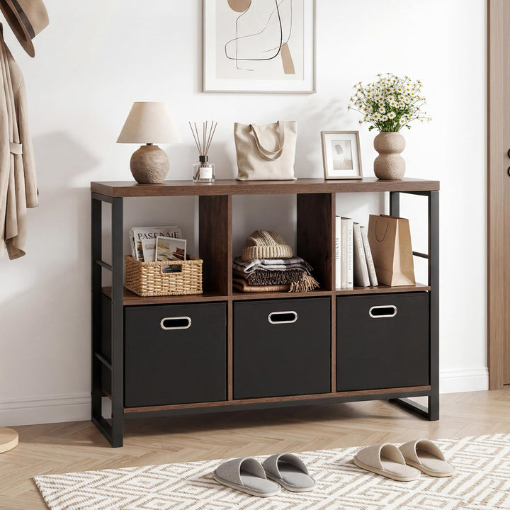 GIANTEX 6 Cube Storage Organizer with 3 Storage Bins