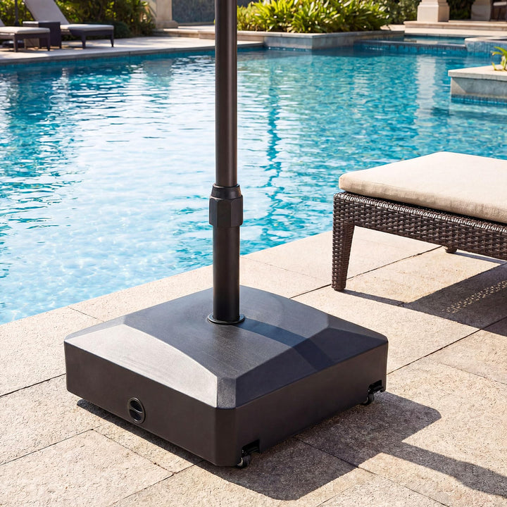 Giantex 176 lbs Fillable Umbrella Base with 4 Wheels for Market Umbrellas