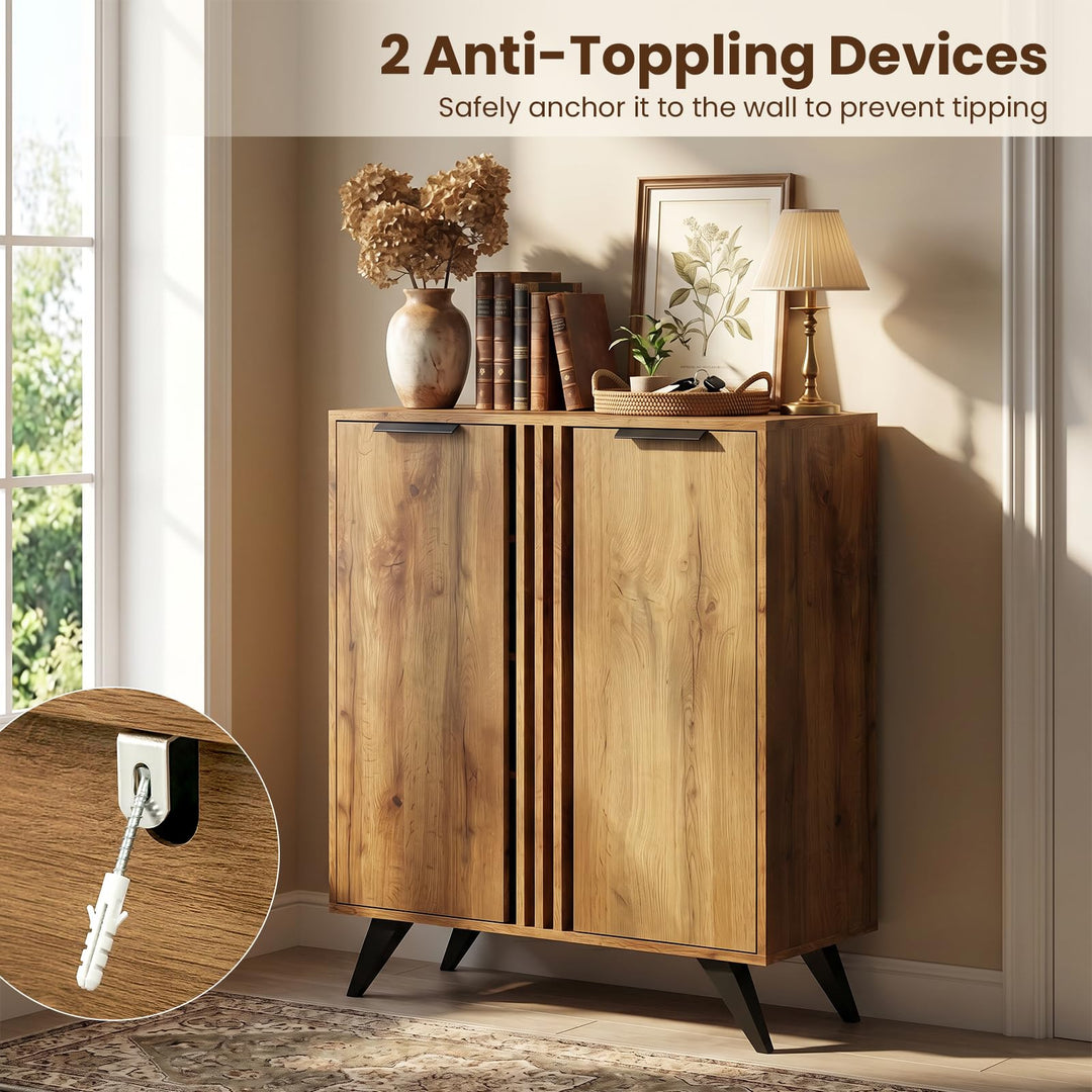 Giantex Shoe Storage Cabinet with 2 Doors