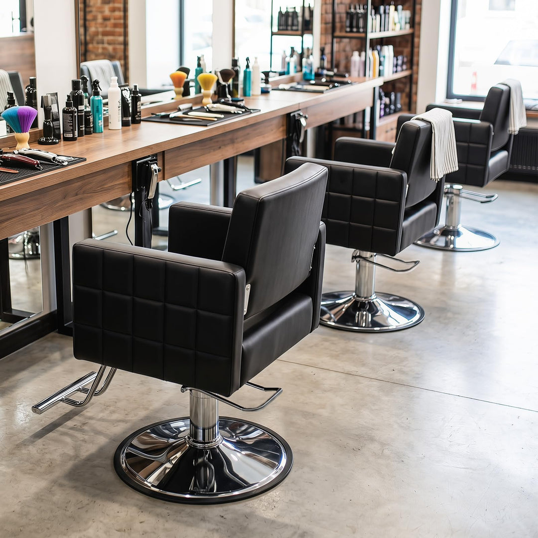 Giantex Hydraulic Salon Chair for Hair Stylist with 360° Swivel Lock &amp; Adjustable Height
