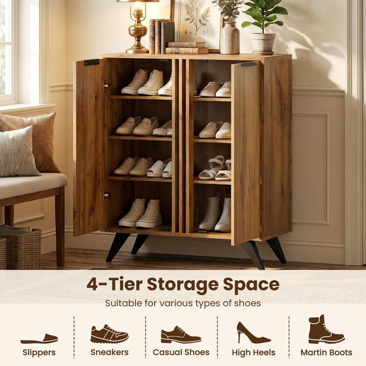 Giantex Shoe Storage Cabinet with 2 Doors
