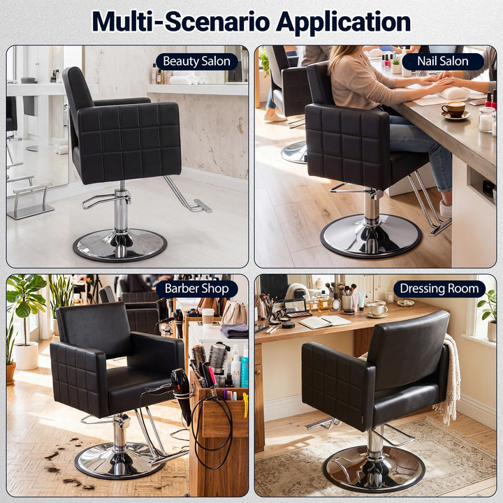 Giantex Hydraulic Salon Chair for Hair Stylist with 360° Swivel Lock &amp; Adjustable Height