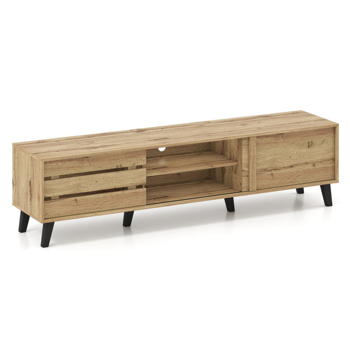 Giantex Mid Century Modern TV Stand for 65-80 Inch TV