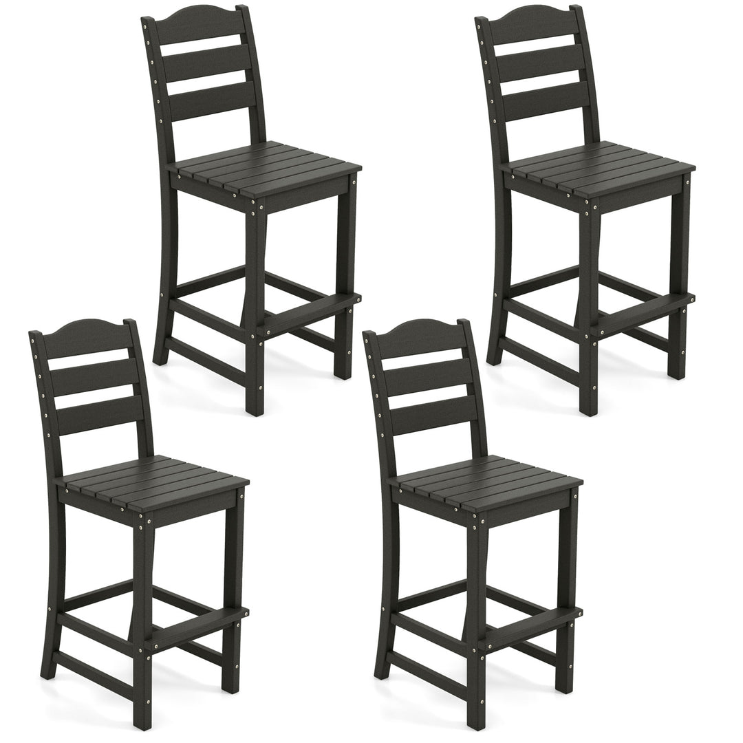 Giantex Patio Tall Bar Chair with Backrest and Footrest