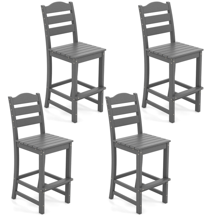 Giantex Patio Tall Bar Chair with Backrest and Footrest